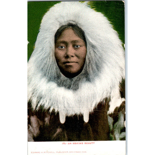 c1905 An Eskimo Beauty Alaska Original Postcard TK1-29