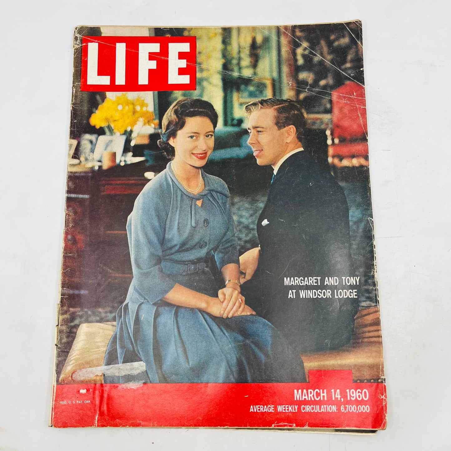 Vintage Life Magazine March 14, 1960- Margaret and Tony at Windsor Lodge TA8