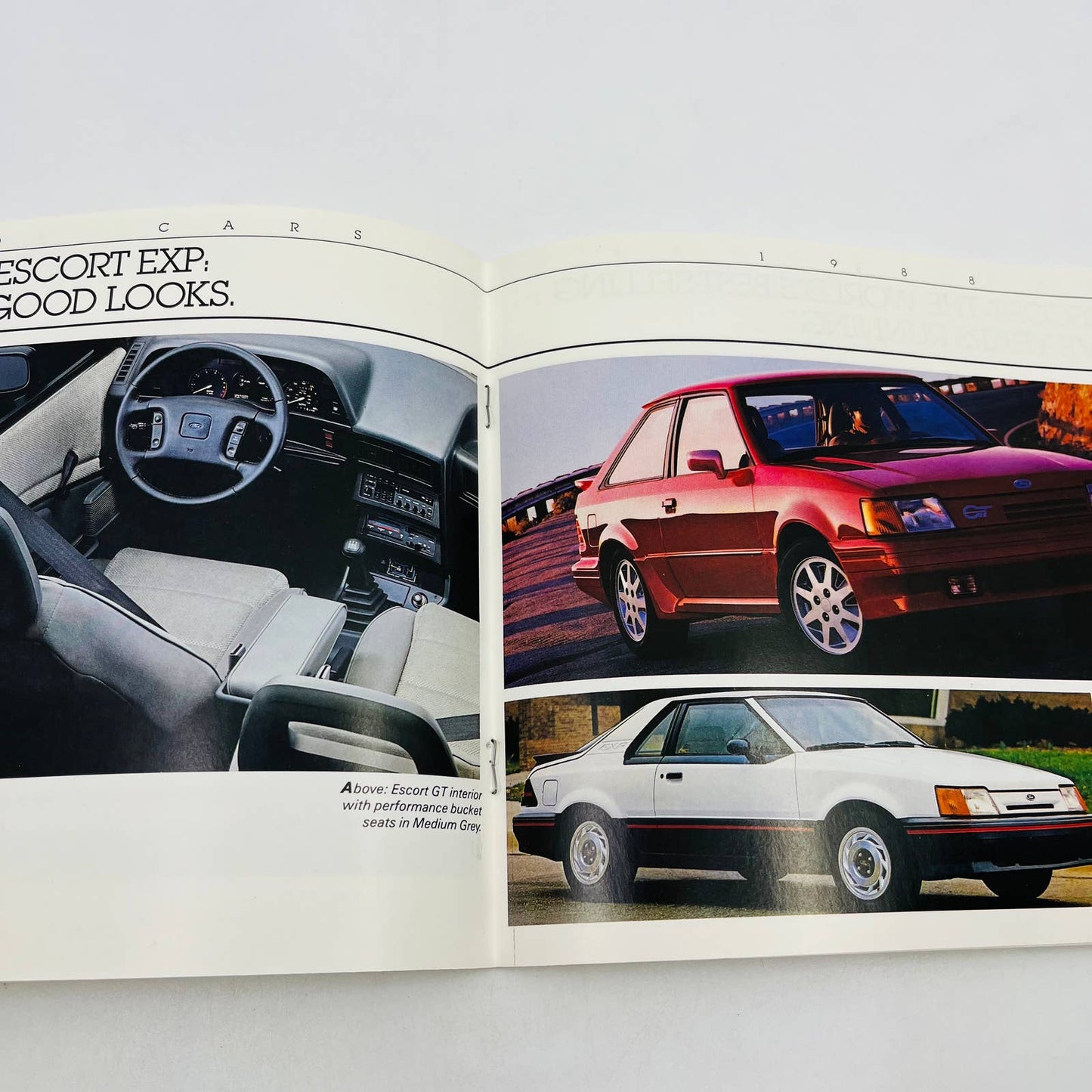 1988 Ford Cars Catalog Brochure Press Book Taurus Thunderbird Tempo Escort D3