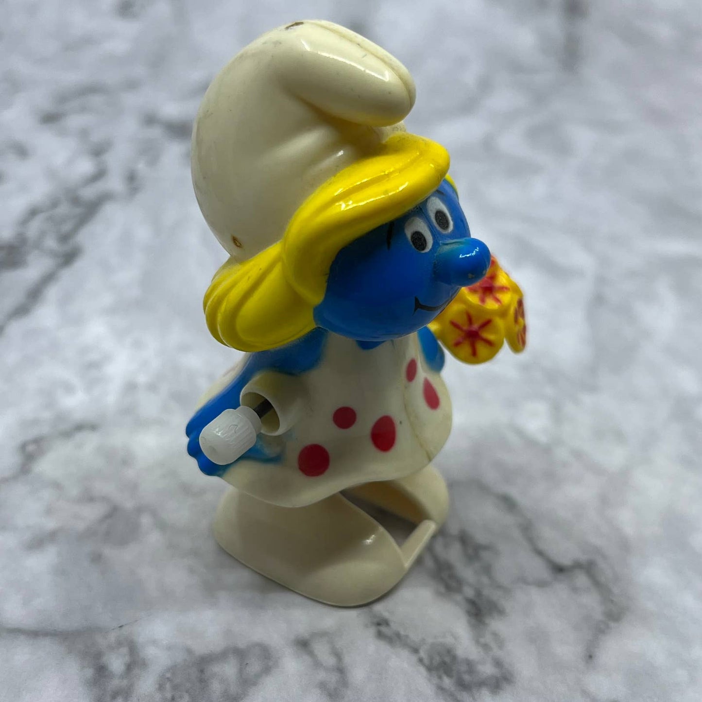 Vintage Smurfette Smurfs Wind-Up Toy(1982 Galoob) WORKS SF1