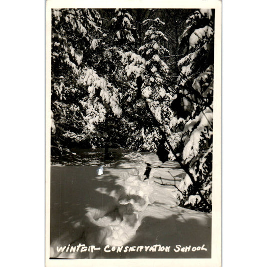 Winter Conservation School 1947 Original Postcard TK1-P1