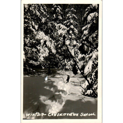 Winter Conservation School 1947 Original Postcard P3-3