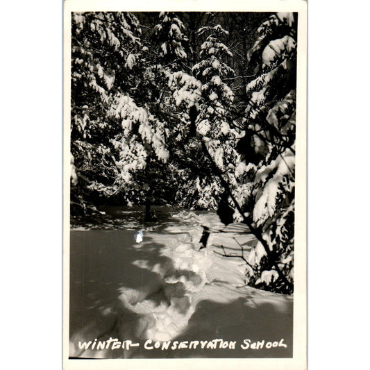 Winter Conservation School 1947 Original Postcard P3-3