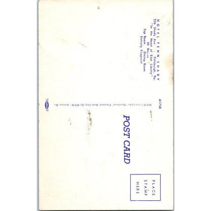 Vintage Postcard Hotel Penn Shady Pittsburgh PA TD9-P1