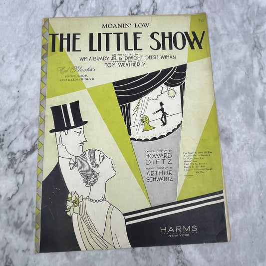 Moanin Low The Little Show Brady, Wiman, Schwartz 1919 Sheet Music TK2-SM4