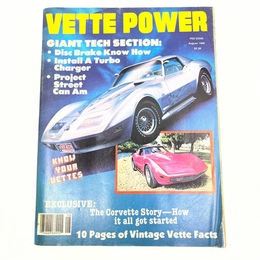 1980 August Vette Power Magazine Disc Brakes Turbo Charger Install TG1