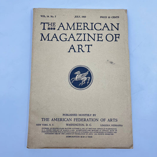 July 1923 The American Magazine of Art Alexander Hamilton National Gallery TE3