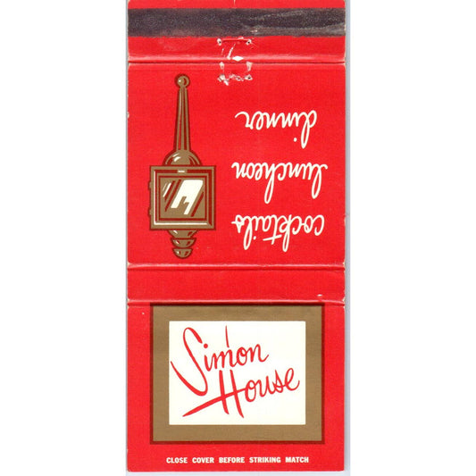 The Simon House Restaurant Madison WI Advertising Matchbook Cover SA1-M11