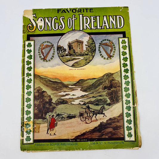 c1905 FAVORITE SONGS OF IRELAND Sheet Music Eclipse Publishing TD3