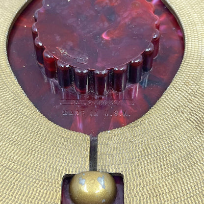 Vintage Turnit Poker Chip Caddy / Cranberry Marbled Bakelite WORKS 10” TC5