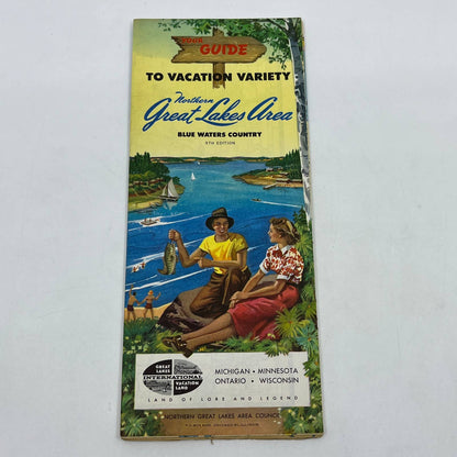 Vintage 1963 Northern Great Lakes Area Tour Guide Blue Waters Country TG1