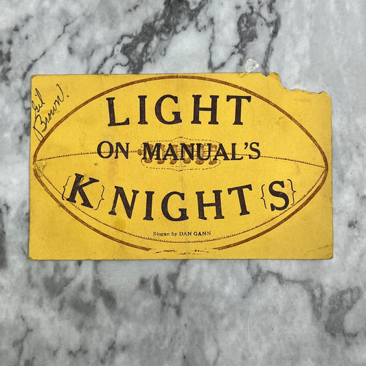 1930 North High School Vs. Manual High Denver Football Score Card P4-8