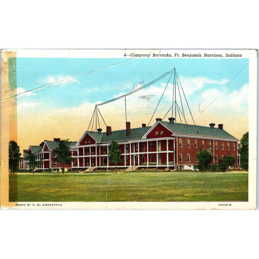 Vintage Postcard Company Barracks Ft. Benjamin Harrison Indiana SF2