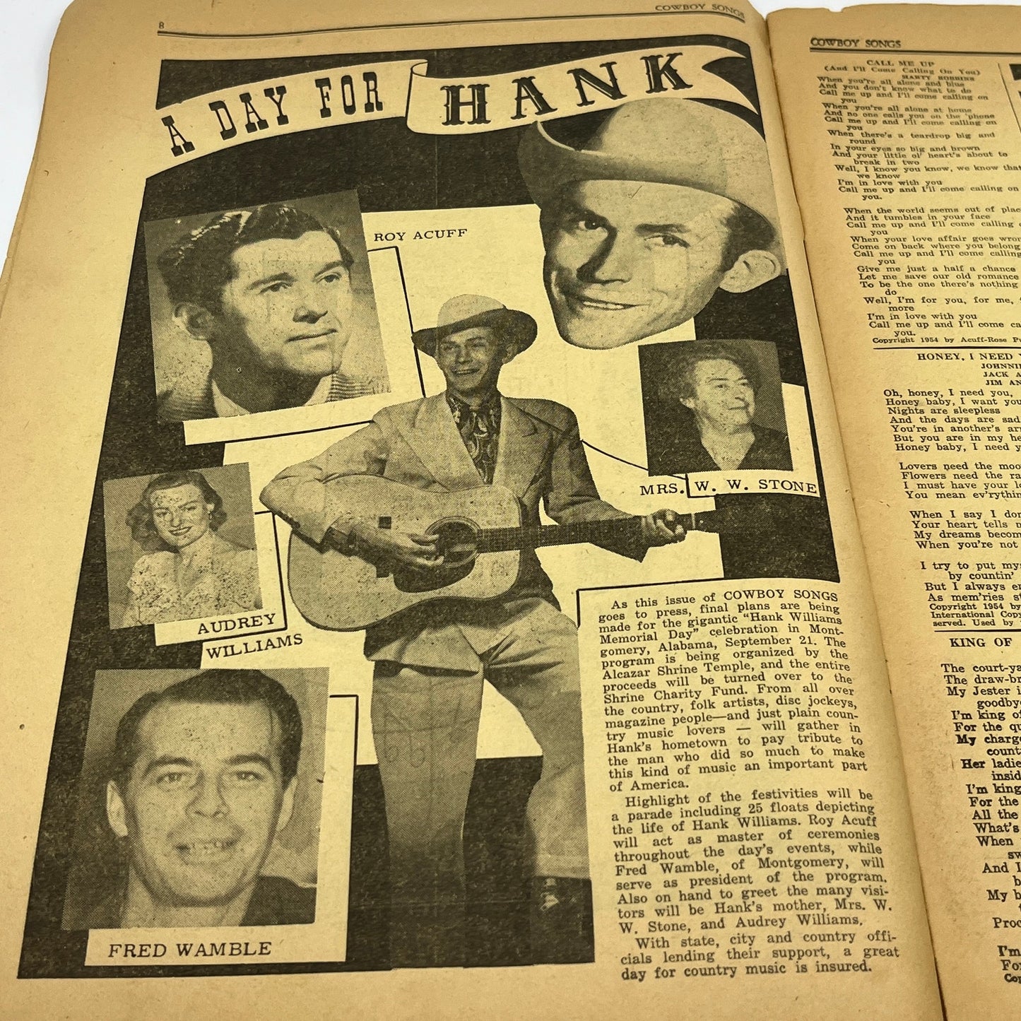 1954 Dec Cowboy Songs Magazine Webb Pierce Hank Williams Jim Early V37-3