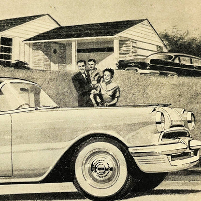 Vintage Advertisement 1955 Pontiac Strato-Streak V-8 Wagon Sedan GM AA1