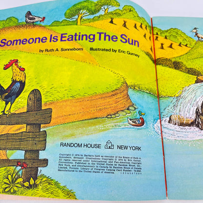 1974 Vintage Paperback Book Kids Vintage “Someone Is Eating The Sun” TE7