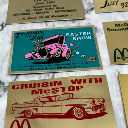 1990s Lot of 9 Missouri Classic Car Show Placards SF1