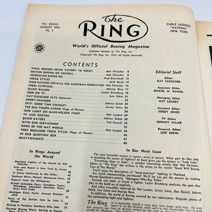 1954 Aug - The Ring Boxing Magazine – Joe Giardello Cover Rocky Marciano TA5