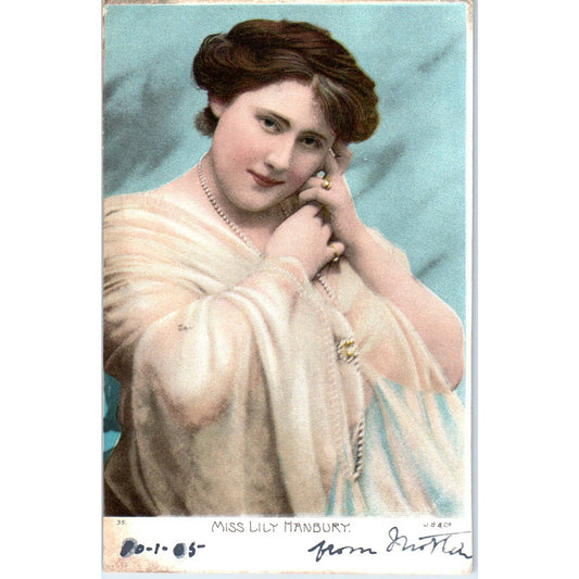 Miss Lily Hanbury 1905 Original Postcard TK1-25