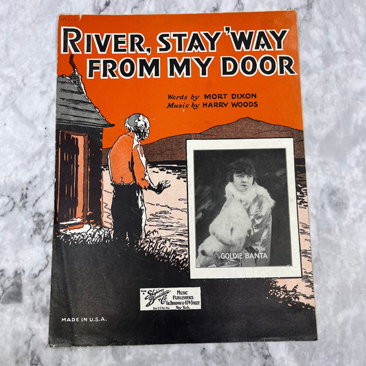 Sheet Music "River, Stay 'Way from My Door" 1931 Dixon & Woods Goldie Banta V42-4