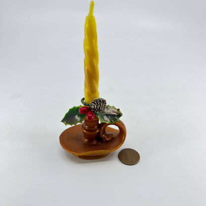 1950s Gurley Novelty Candle Christmas Thanksgiving Spiral in Candle Holder SC9