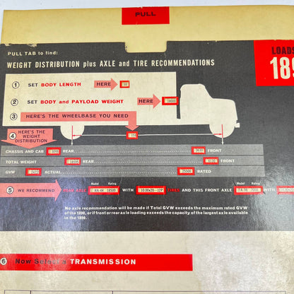 1963 IH Loadstar 1800/1890 Tractor Selector Weight Distribution Calculator TF8