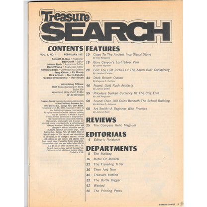 Treasure Search Magazine - Treasure Hunting Metal Detecting Feb 1977 M3