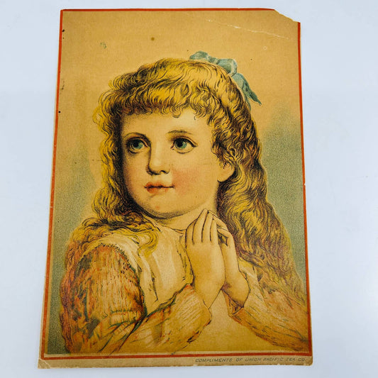 1880s Large Victorian Trade Card Union Pacific Tea Co Water St NY 7” AA5