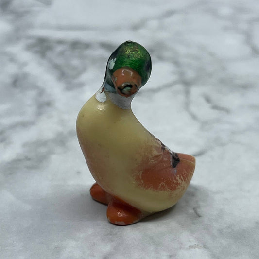 1970s Tiny Mallard Duck Hard Plastic Figure 1” SE1