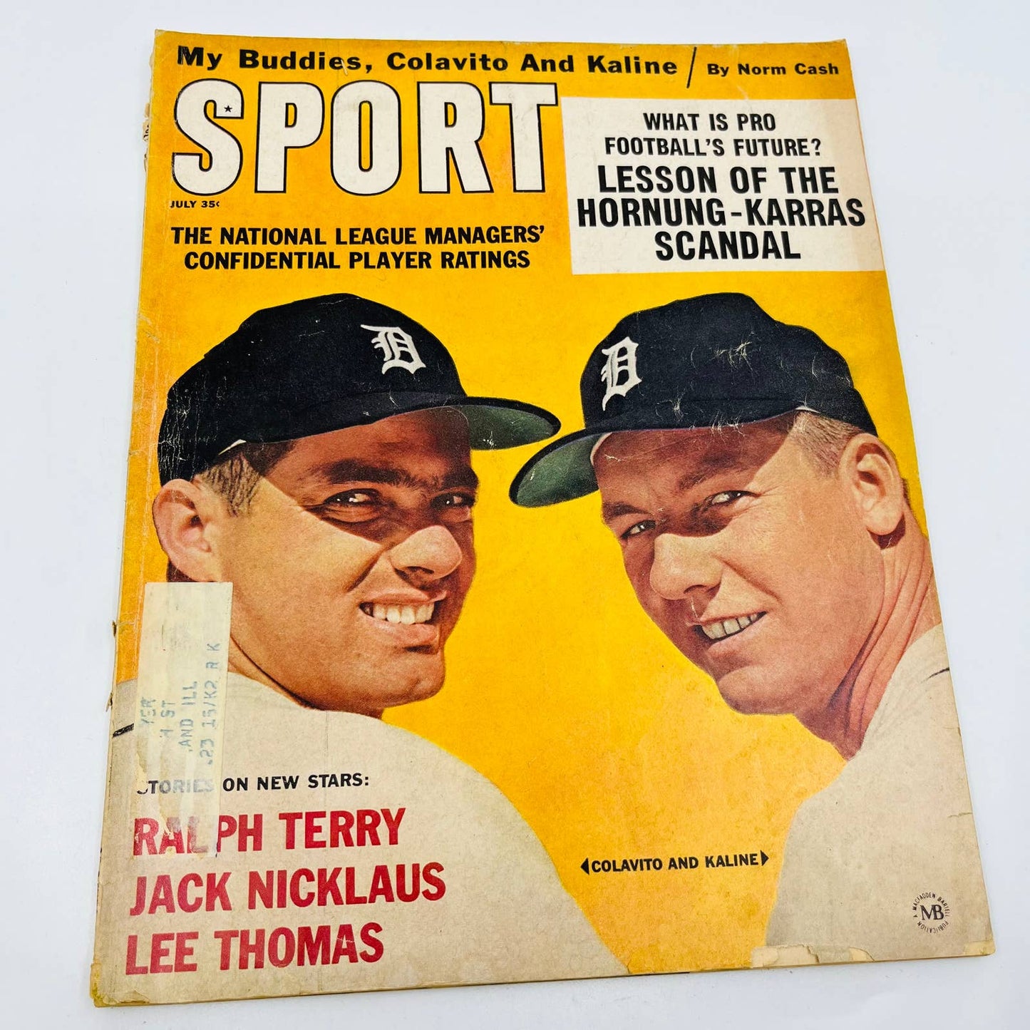 Sport Magazine July 1963 Al Kaline & Colavito Detroit Tigers Jack Nicklaus  BA1