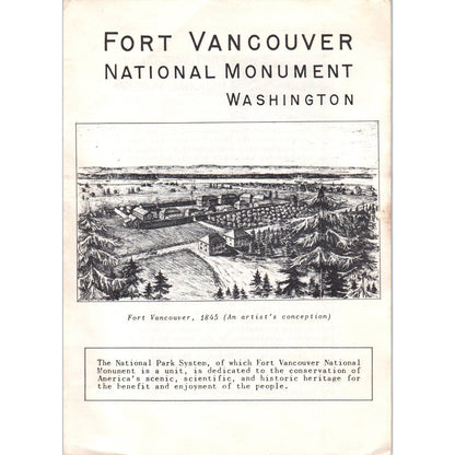 1959 Fort Vancouver National Monument Washington Travel Brochure SE3