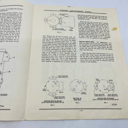 1959 Hobart Instruction Manual Parts List Potato Peeler Model 6115 C11