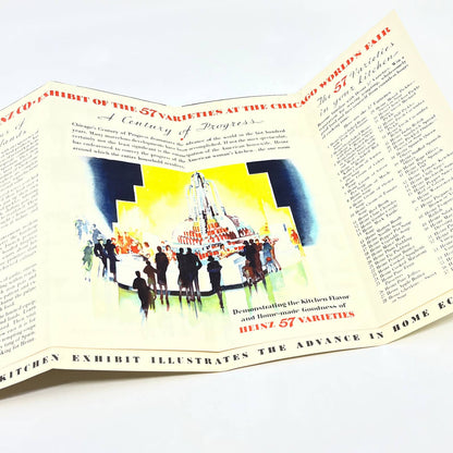 1933 Century Of Progress Chicago World's Fair Souvenir Heinz 57 Brochure AB8