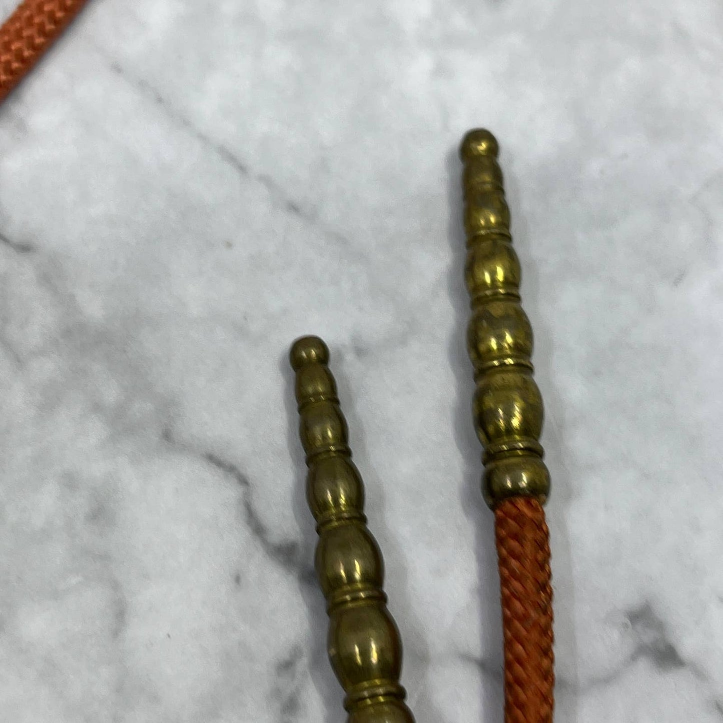 Vintage Orange and Brass Dog Bolo Tie Western Cowboy SE7