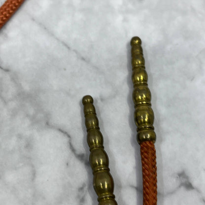 Vintage Orange and Brass Dog Bolo Tie Western Cowboy SE7