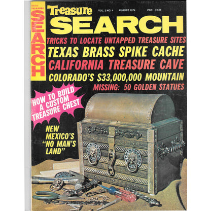 Treasure Search Magazine - Treasure Hunting Mining Metal Detecting Aug 1974 M4