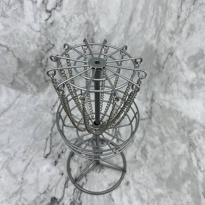 Miniature Metal Desktop Disc Golf Basket - 9 3/4" TH1