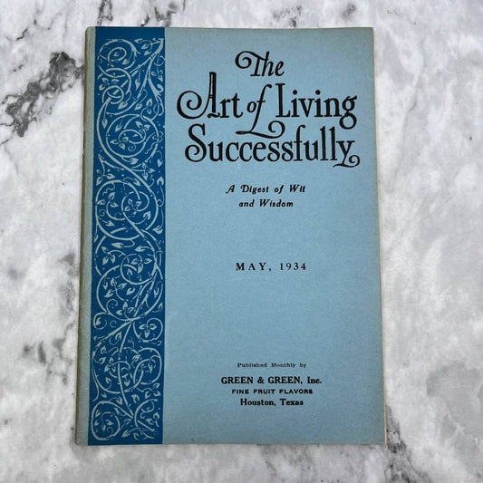 1934 May The Art of Living Successfully A Digest of Wit and Wisdom Booklet TH1