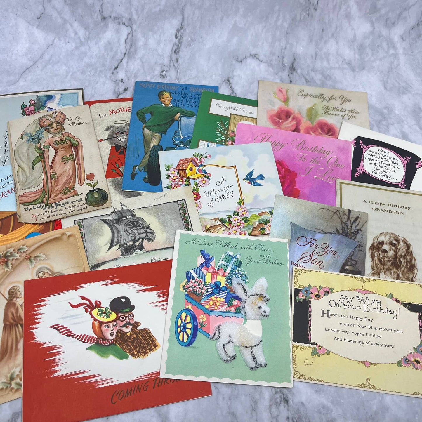 Huge Lot of Vintage Greeting Cards Christmas Easter Birthday and More TJ8