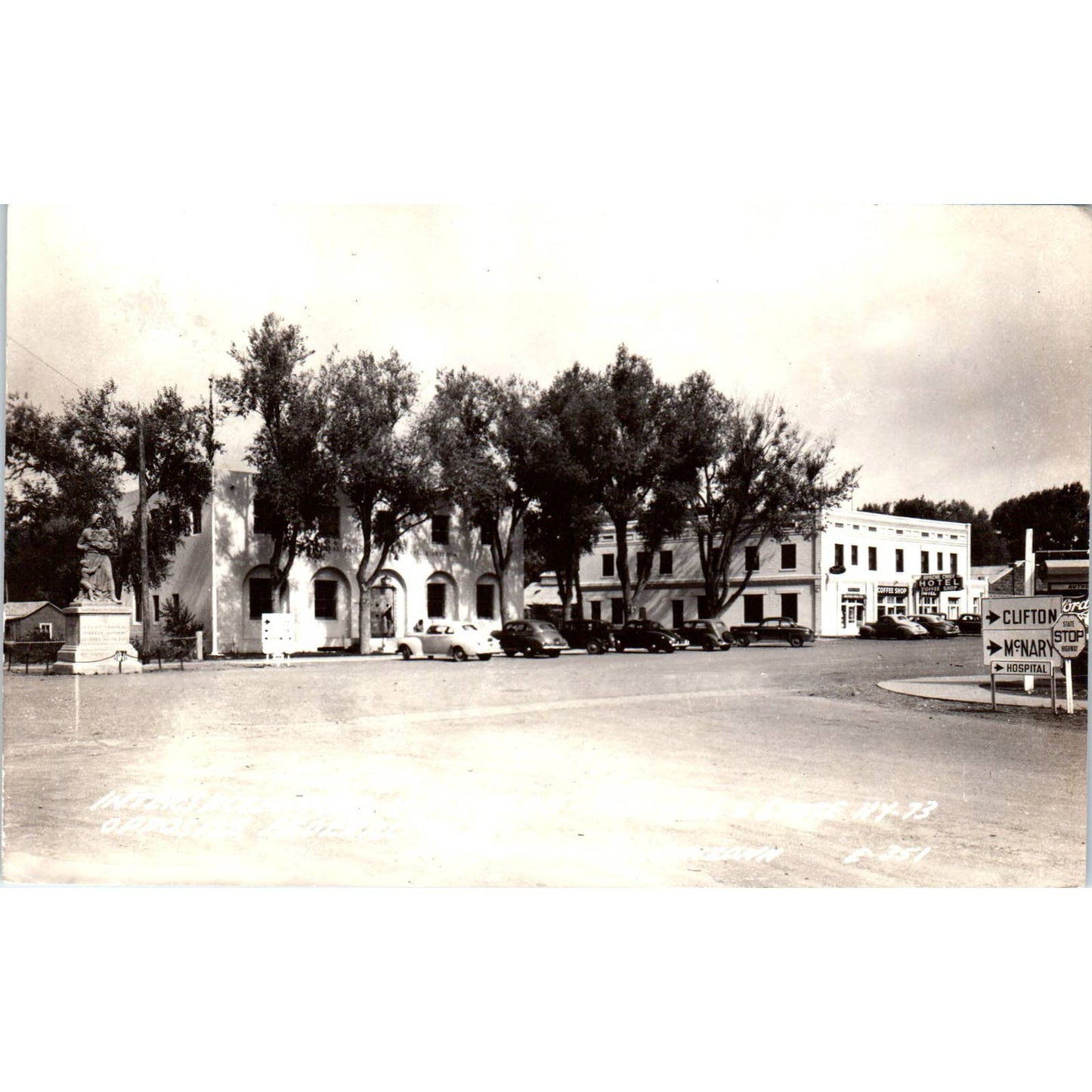 Antique Postcard RPPC Federal Building Springerville AZ Hwy 60-260-666 & 73 SE8