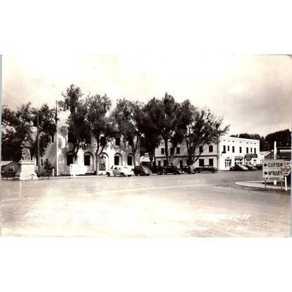 Antique Postcard RPPC Federal Building Springerville AZ Hwy 60-260-666 & 73 SE8