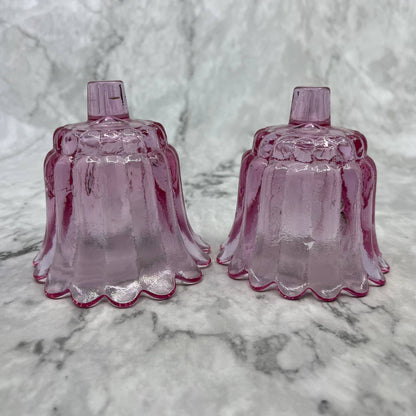 Pink Scalloped Peg Sconce Votive Cup Candle Holder Set of 2 TH5