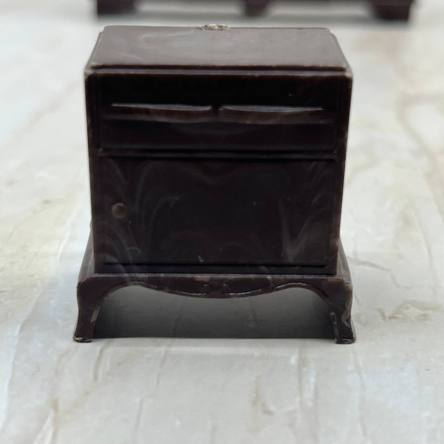 Plasco Brown Dresser Vanity Nightstand Doll House Furniture 4 Piece Lot TC5