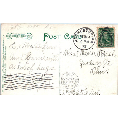Passavant Home for Epileptics Rochester PA 1908 Original Postcard TK1-21