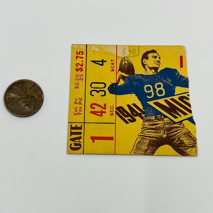 1941 Iowa vs Michigan College Football Ticket Stub AA2