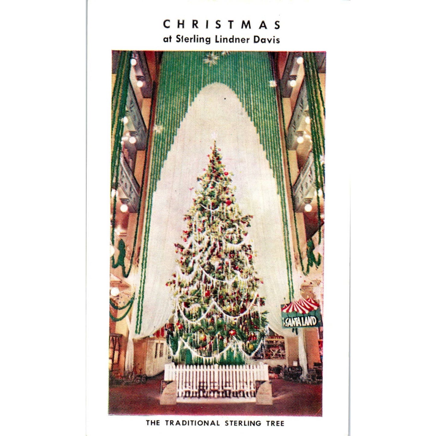 Vintage Postcard Sterling Christmas Tree Lindner Davis Cleveland OH TD8-O2