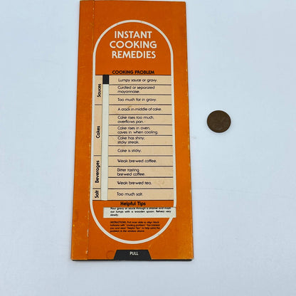 1983 Instant Cooking Remedies Cheat Sheet Slider Card SC6