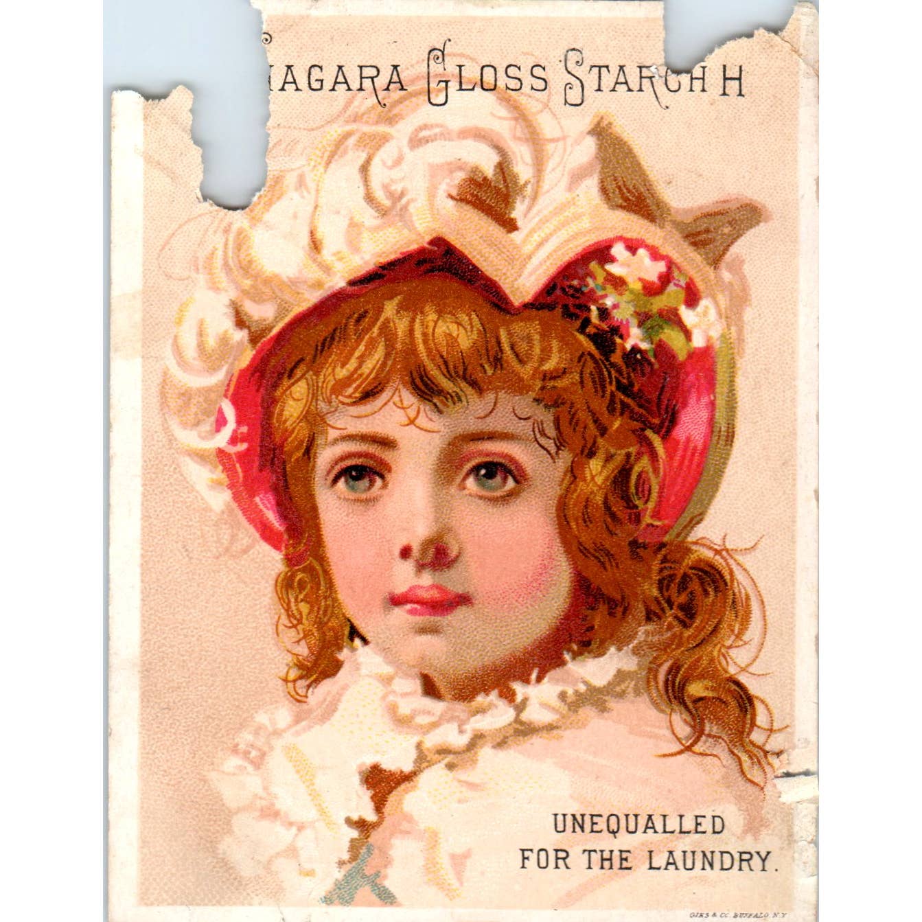 1880s Victorian Trade Card Niagara Corn Starch - Pure and Sweet SF2-4