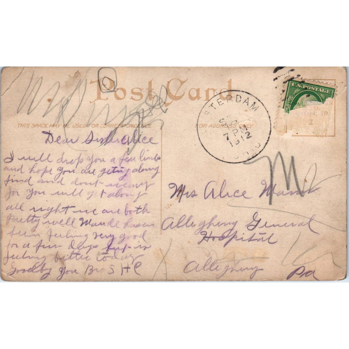 c1910 Postcard Filtration Plant Interior Columbus Ohio TD9