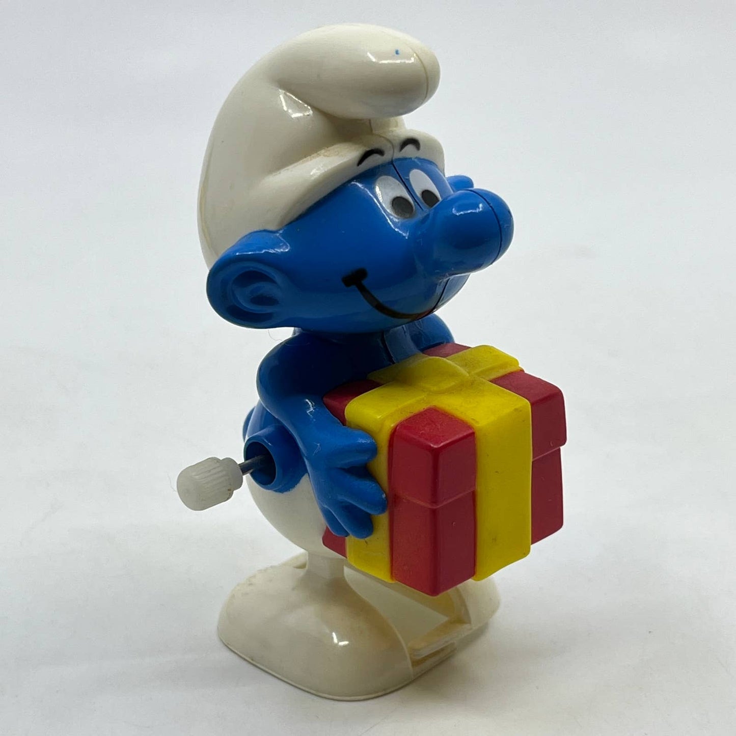 1982 Jokey Smurf Wind-up Ramp Walker, Galoob Peyo Hong Kong WORKS TH9